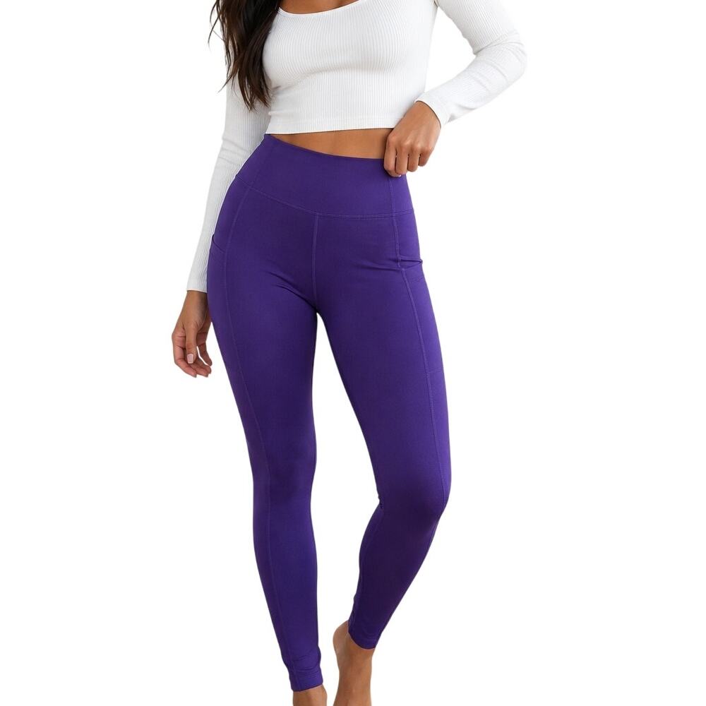 32 Degrees Purple Stretch Leggings Medium Activewear Yoga Pants